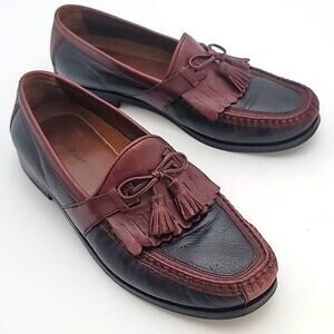 JOHNSTON & MURPHY sz10 ARAGON Kiltie Tassel Moc Toe Loafer NICE